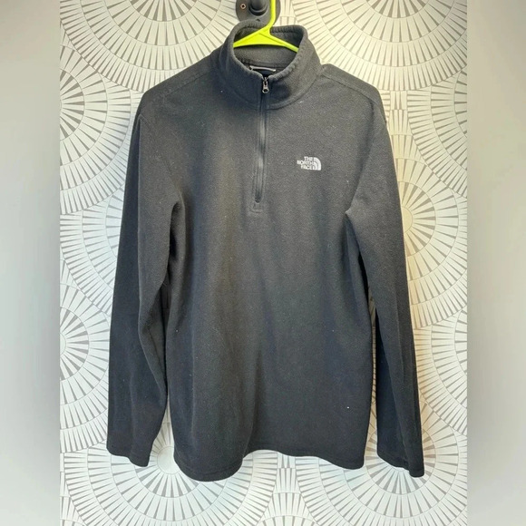 The North Face Black‎ Men’s Quarter Zip Fleece Size Large - Picture 1 of 4